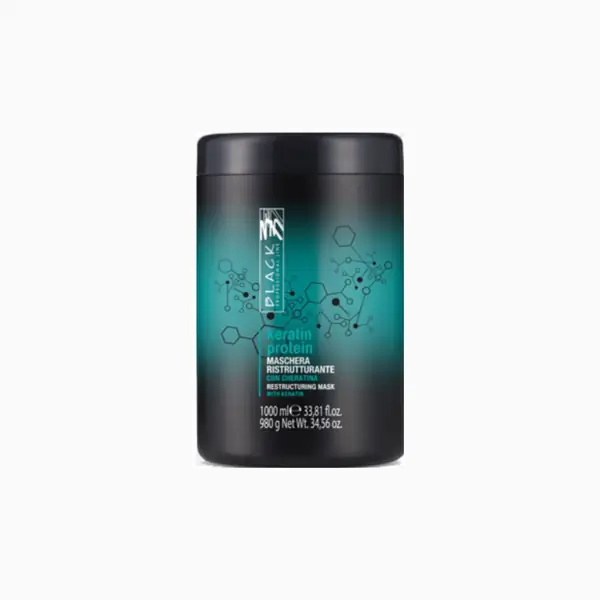 Black Professional Keratin Protein Maska 1000 ml